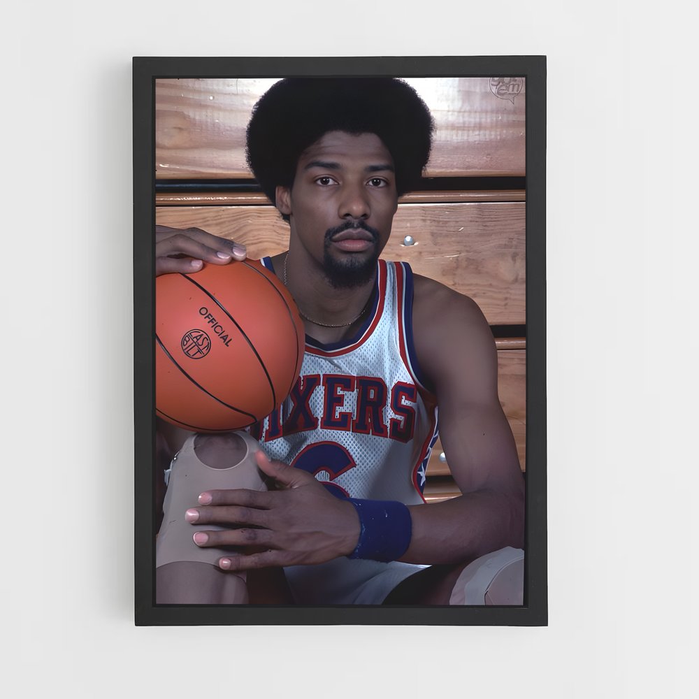 Poster Julius erving – affiche Basketball (vue 2)
